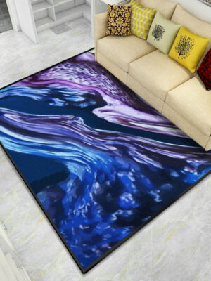 Modern Abstract Texture 3D Patterned Area Rugs Polyester Carpets for Dining Room Office  Living Room Bedroom Hall