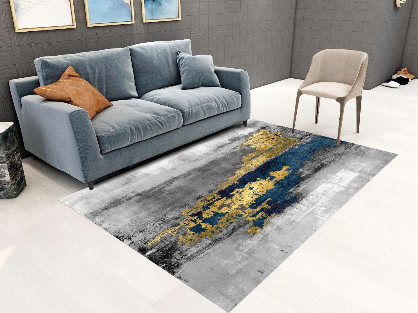 Modern Abstract Simple Pattern Rugs for Living Room Dining Room Bedroom