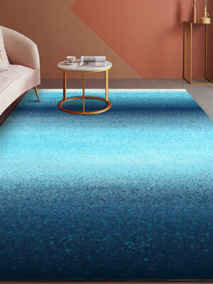 Gradient Fluorescence Blue Pattern Modern Contemporary Simple Rugs for Living Room Dining Room Bedroom