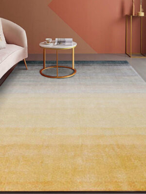 Gradient Yellow Grey Pattern Modern Contemporary Simple Rugs for Living Room Dining Room Bedroom