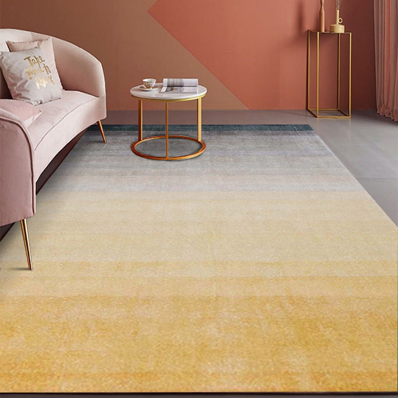 Gradient Yellow Grey Pattern Modern Contemporary Simple Rugs for Living Room Dining Room Bedroom