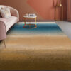 Brown Blue Gradient Pattern Modern Contemporary Simple Rugs for Living Room Dining Room Bedroom