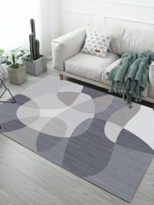 Grey Simplicity Patterned Polyester Modern Area Rugs Carpets for Hall Dining Living Room Room Office Kidsroom