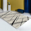 Simple White Black Striped Pattern Modern Contemporary Simple Rugs for Living Room Dining Room Bedroom