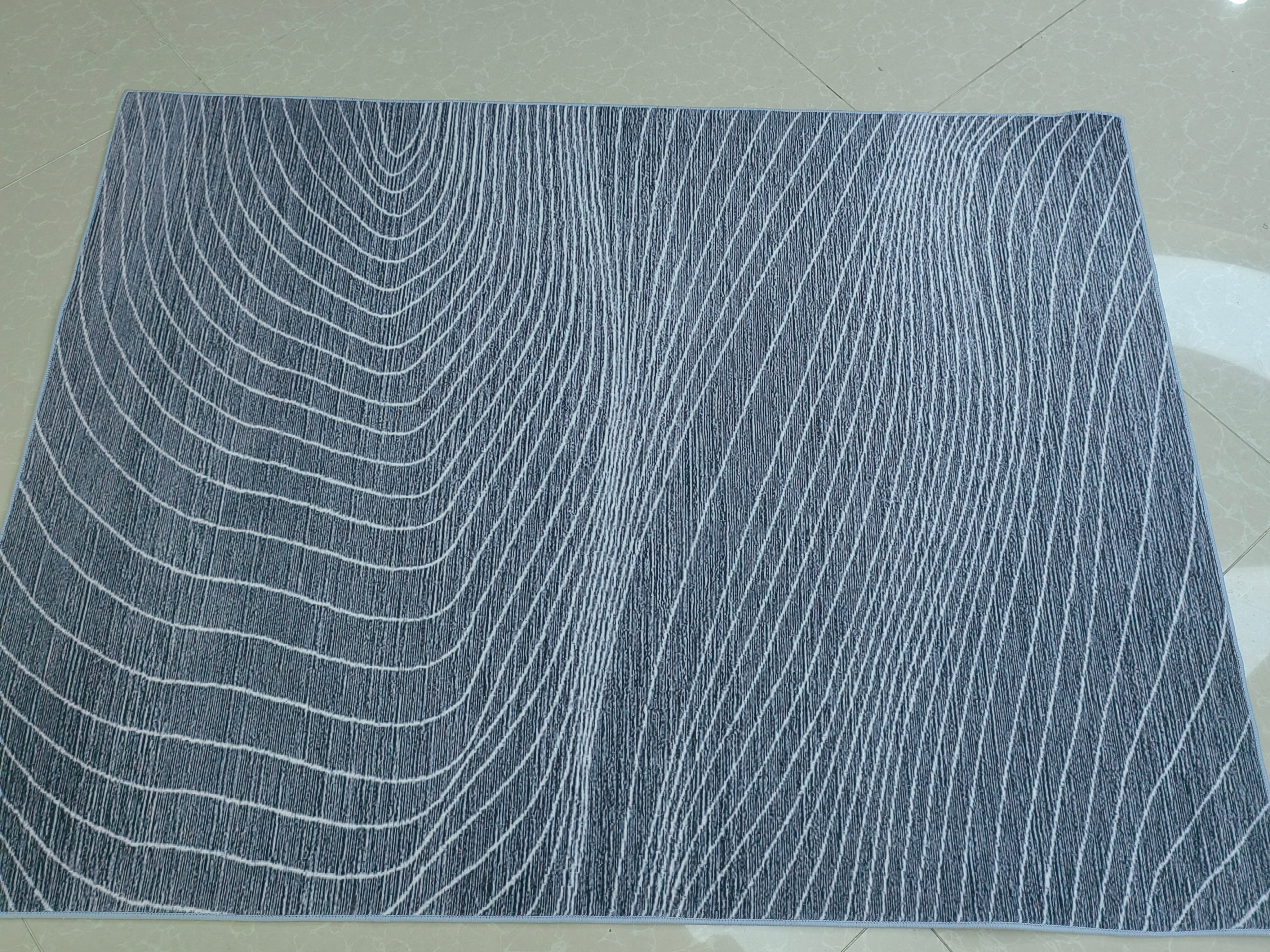 Black Grey Lines Pattern Modern Simple Contemporary Geometric Rugs for Living Room Dining Room Bedroom - Image 2