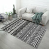 Black Moroccan Pattern Modern Simple Contemporary Geometric Rugs for Living Room Dining Room Bedroom