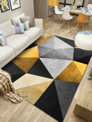 Modern Moroccan Pattern Rugs Polyester Carpets for Living Room Dining Room Bedroom Hall Office