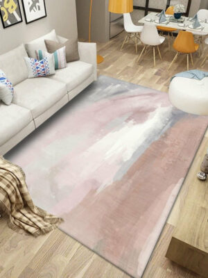 Pink Abstract Gradient Modern Pattern Rugs Polyester Carpets for Office Bedroom Hall Living Room Dining Room