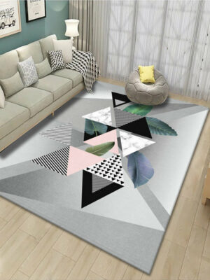 Modern Pattern Rugs Moroccan Geometric Polyester Carpets for Hall Living Room Bedroom Dining RoomOffice