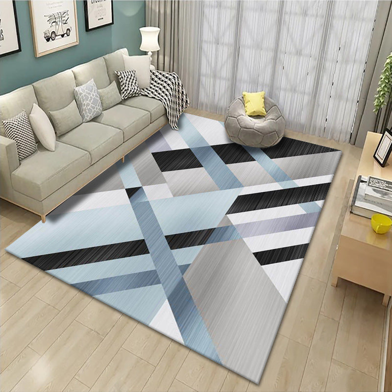 Moroccan Modern Pattern Rugs Geometric Polyester Carpets for Hall Living Room Bedroom Dining RoomOffice