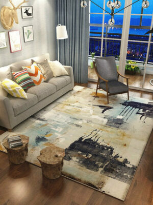 Pretty Ink Printed Pattern Modern Simple Contemporary Geometric Rugs For Living Room Dining Room Bedroom