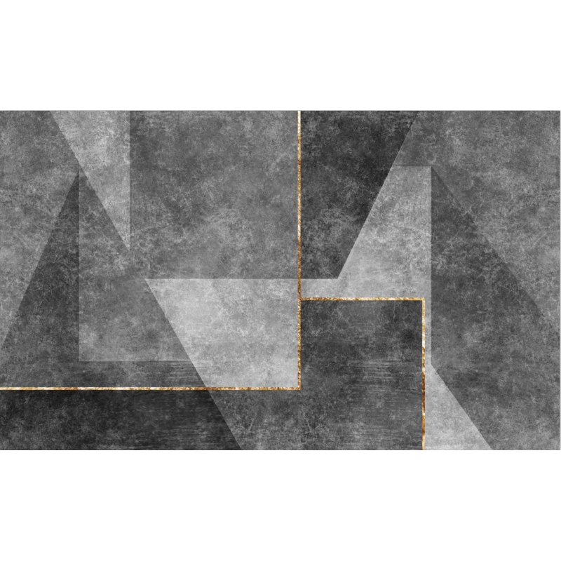 Modern Geometric Grey Simple Rugs for Living Room Dining Room Bedroom Hall - Image 3