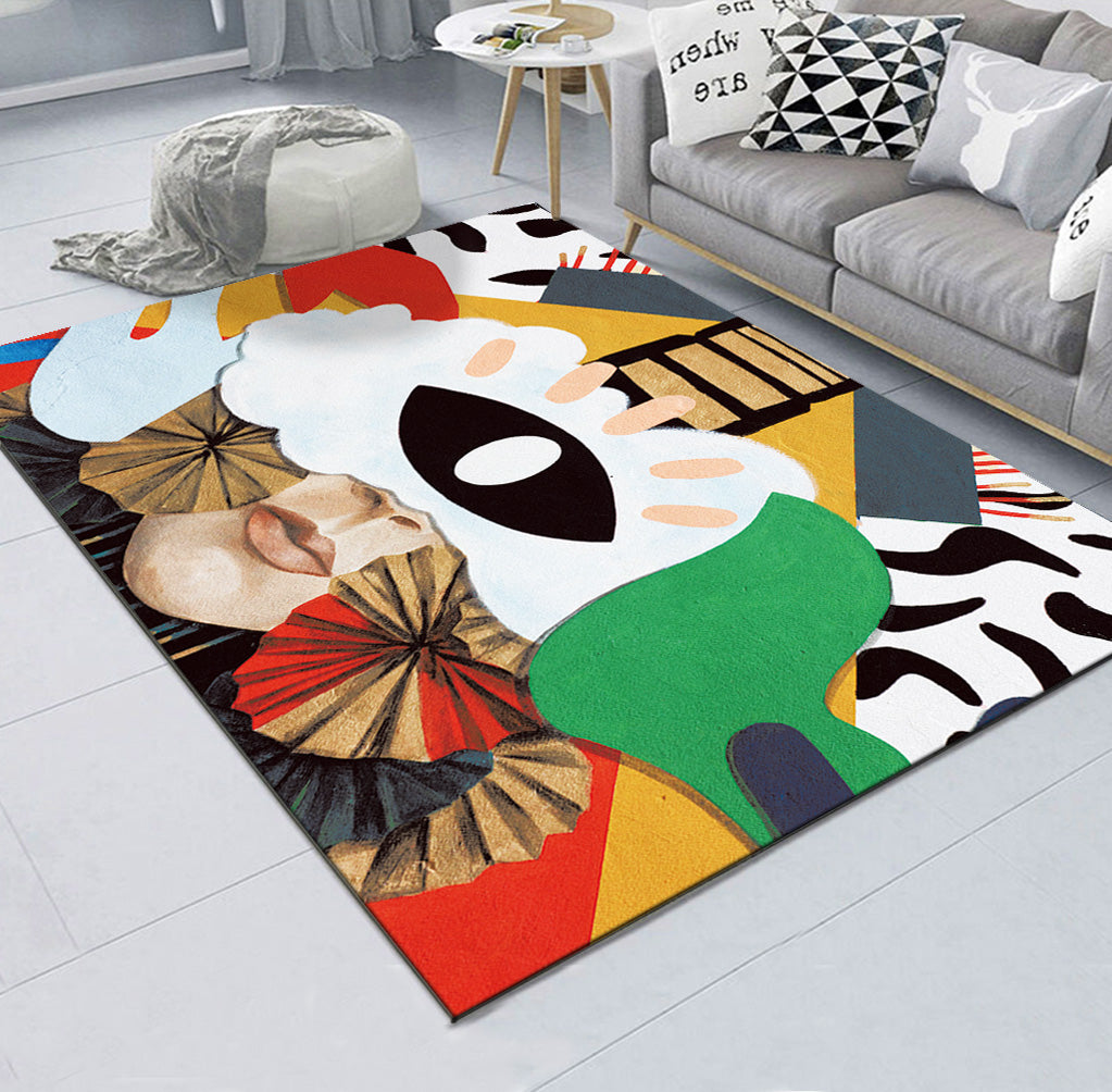 Modern Patterned Polyester Carpets Simple Rugs for Bedroom Office Dining Room Hall Living Room - Image 2