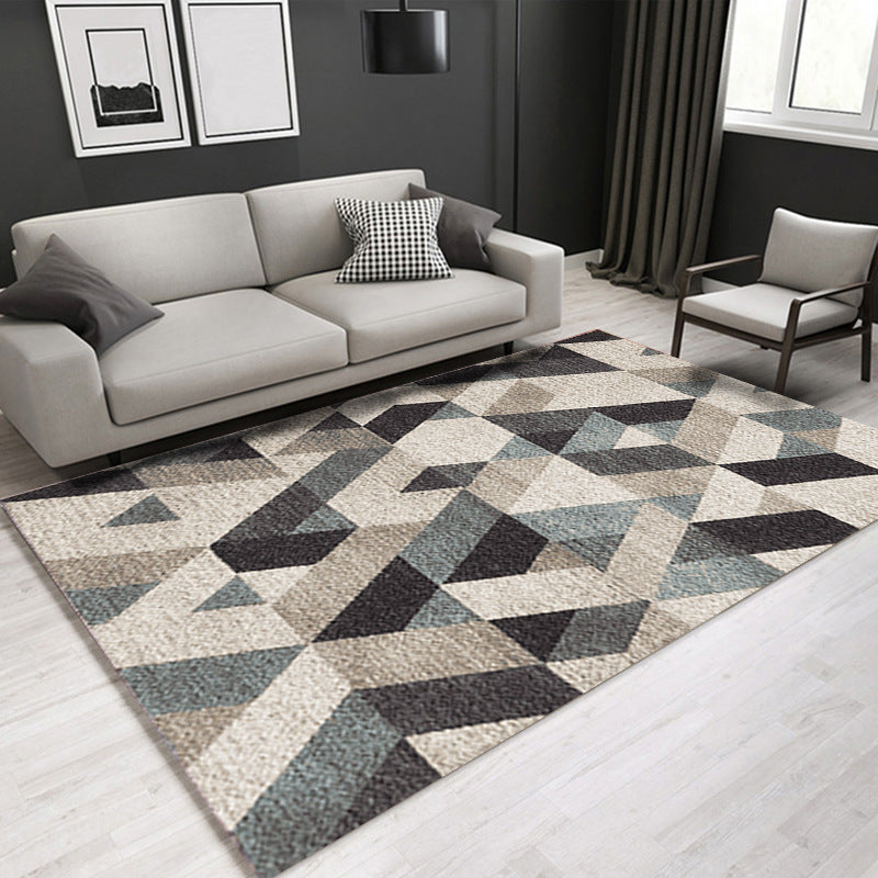 Geometric Rhombus Pattern Modern Area Rug For Living Room Hall Office Bedroom