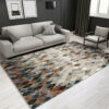 Multicolour Geometric Rhombus Pattern Modern Area Rug For Living Room Hall Office Bedroom