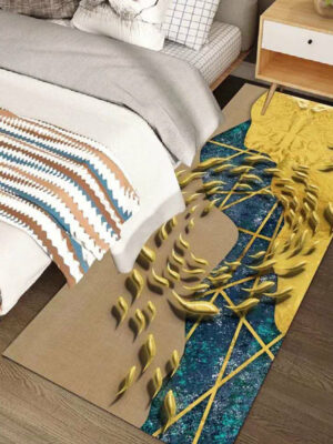 Bright Goldfish Pattern Modern Area Rug For Living Room Hall Office Bedroom Bedside