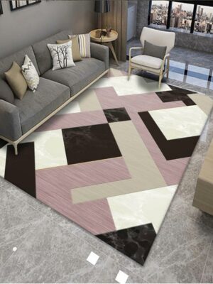 Stitching Geometric Patterns Modern Rug For Bedroom Living Room Sofa Rugs Floor Mat 10