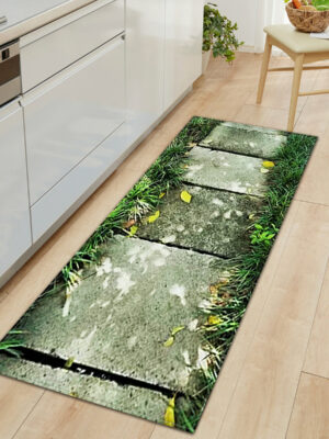 Fresh Plant Pattern Entryway Doormat Runners Rugs Kitchen Bathroom Anti-slip Mats 13