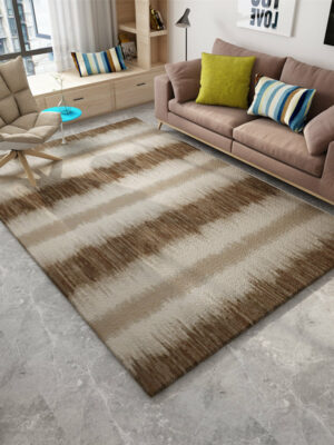 Gradient Brown 3D Pattern Modern Simplicity Rug Floor Mat for Bedroom Living Room Sofa Office Hall