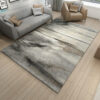 Grey Gradient Modern 3D Pattern Simplicity Rug Floor Mat for Bedroom Living Room Sofa Office Hall