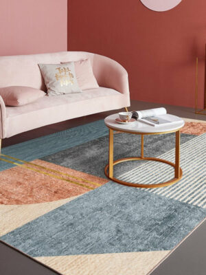 06 Moroccan Simplicity Geometry Modern Polyester Carpets Pattern Rugs for Hall Dining Room Bedroom Living Room Office