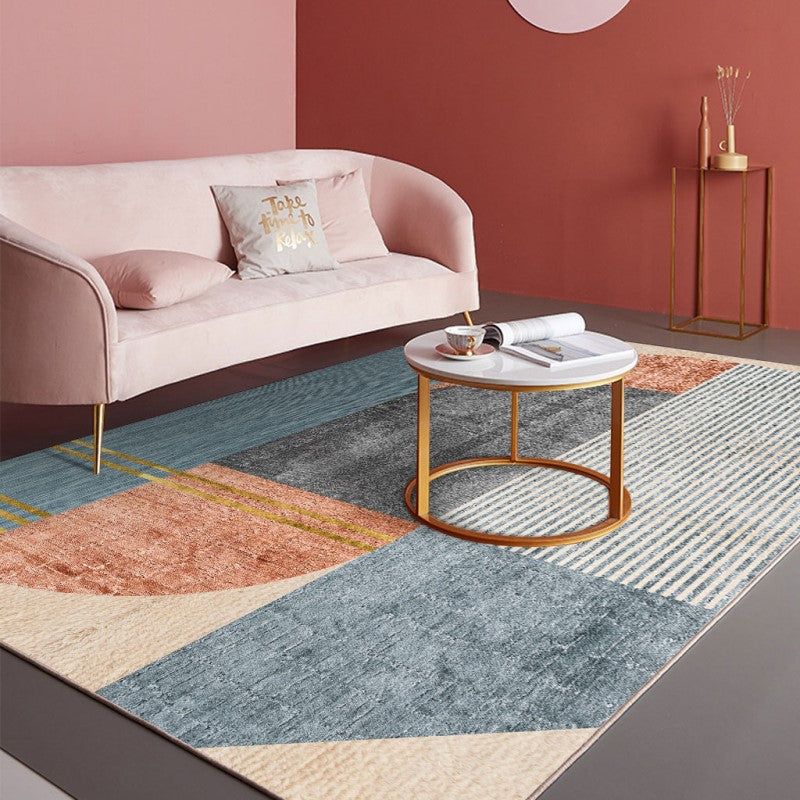 06 Moroccan Simplicity Geometry Modern Polyester Carpets Pattern Rugs for Hall Dining Room Bedroom Living Room Office