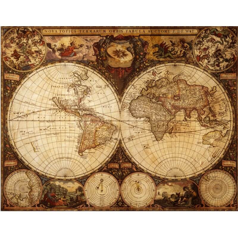 Vintage Map Pattern Rugs for Bedroom Living room - Image 2