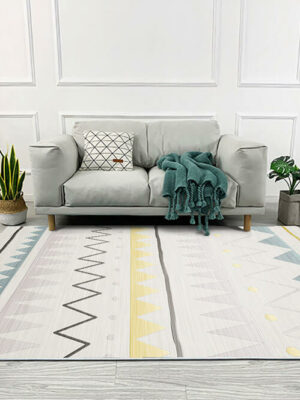 Moroccan Geometric Area Rugs Floor Mat Polyester for Bedroom Hall Office Living Room 04