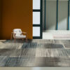 Grey Simple Lines Striped Rugs for Living Room Dining Room Bedroom