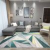 Geometric Simple Triangle Pattern Printed Area Rugs for Living Room Dining Room Bedroom