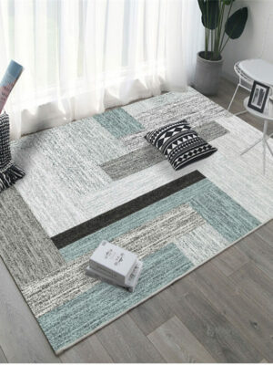 Geometric Striped Pattern Printed Area Carpets for Living Room Dining Room Bedroom