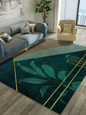 Green Light Luxury Geometric Pattern Modern Simplicity Rugs for Living Room Dining Room Bedroom Hall
