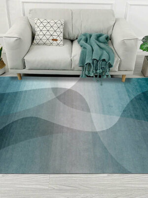 Blue Gradient Abstract Pattern Modern Simplicity Rugs for Living Room Dining Room Bedroom Hall