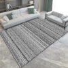Black Grey Lines Pattern Modern Rugs for Living Room Dining Room Bedroom Hall