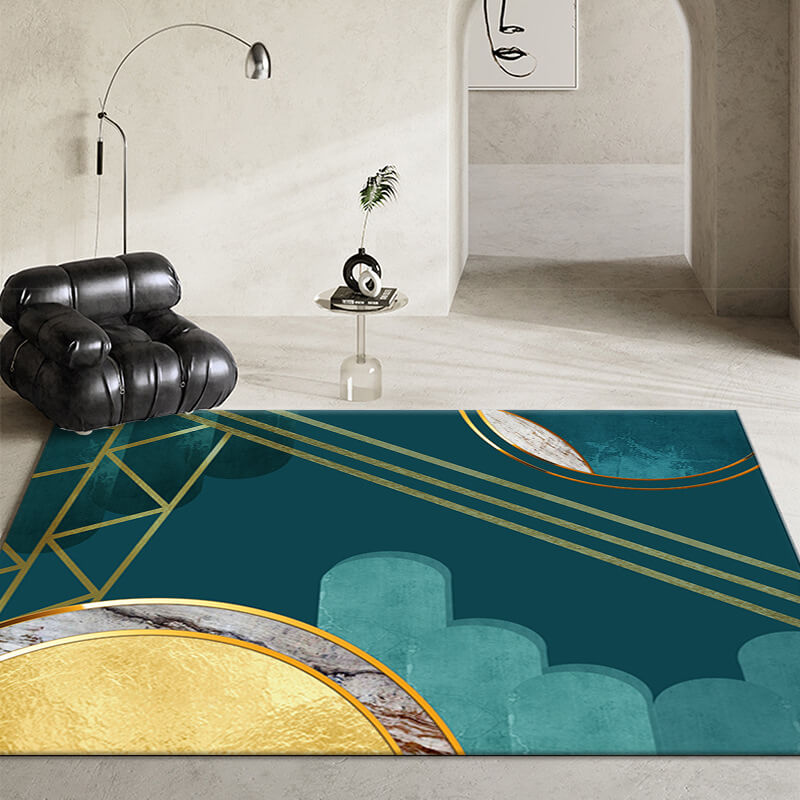 06 Colorful Abstract Geometric Pattern Modern Rugs for Living Room Dining Room Bedroom Hall