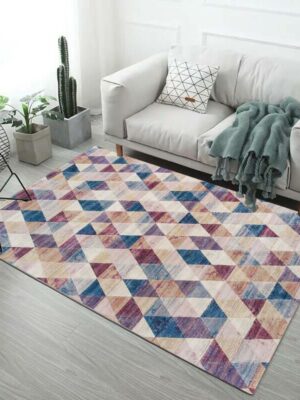 Nice Colorful Rhombus Pattern Modern Simplicity Geometric Rugs for Living Room Dining Room Bedroom