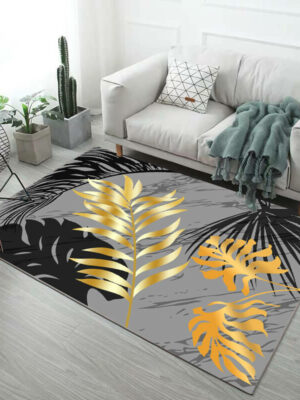 Fresh and Beautiful Leaves Pattern Modern Rugs for Living Room Dining Room Bedroom 02