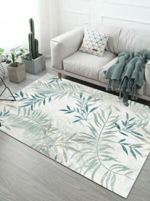 Fresh and Beautiful Leaves Pattern Modern Rugs for Living Room Dining Room Bedroom 04