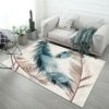 Lifelike Feathers Pattern Modern Concise Rugs for Living Room Dining Room Bedroom 05