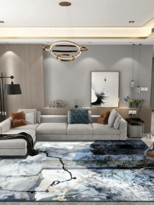 Grey Water Ink Gradient Pattern Modern Abstract Rug For Bedroom Living Room Sofa Rugs Floor Mat