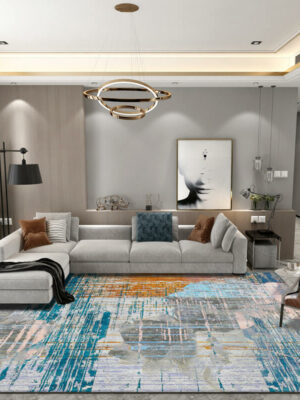 Mulit-color Water Ink Gradient Pattern Modern Abstract Rug For Bedroom Living Room Sofa Rugs Floor Mat