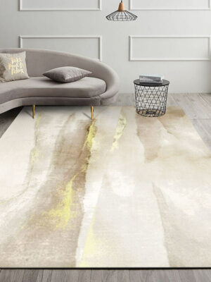 Beige Water Ink Gradient Pattern Modern Abstract Rug For Bedroom Living Room Sofa Rugs Floor Mat