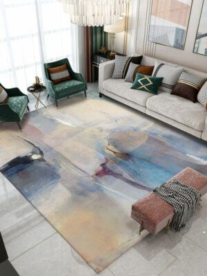 Colorful Gradient Abstract Pattern Modern Rug For Bedroom Living Room Sofa Rugs Floor Mat 07