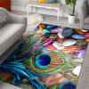 Gorgeous Feathers Patterns Modern Rug For Bedroom Living Room Sofa Rugs Floor Mat 04
