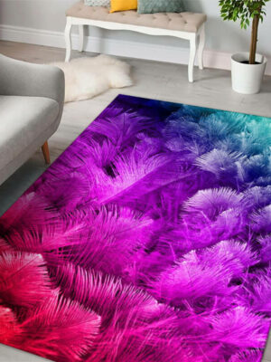 Gorgeous Feathers Patterns Modern Rug For Bedroom Living Room Sofa Rugs Floor Mat 07