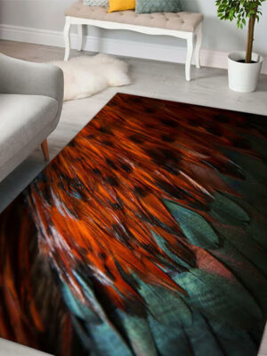 Gorgeous Feathers Patterns Modern Rug For Bedroom Living Room Sofa Rugs Floor Mat 09