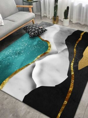 Three-color Abstract Pattern Modern Rugs For Living Room Dining Room Bedroom