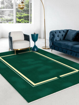 Green Modern Minimalist Geometric Pattern Rugs For Living Room Dining Room Bedroom 01