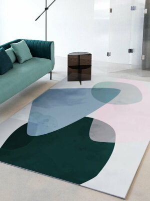 Multicolor Simple Abstract Color block Pattern Rugs For Living Room Dining Room Bedroom 01