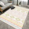 Yellow Moroccan Pattern Minimalist Printed Rugs for Living Room Hall Dining Room Office
